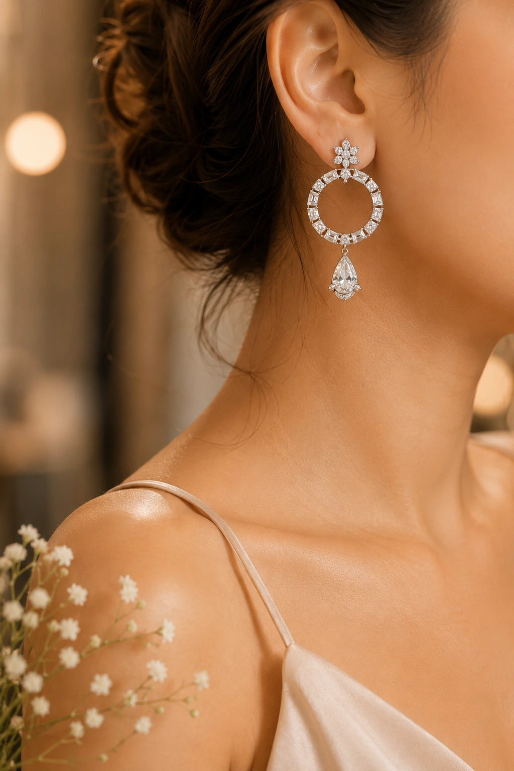 Rosegold Drop Studs